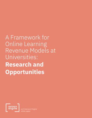 [WHITE PAPER COVER] A Framework for Online Learning Revenue Models at Universities
